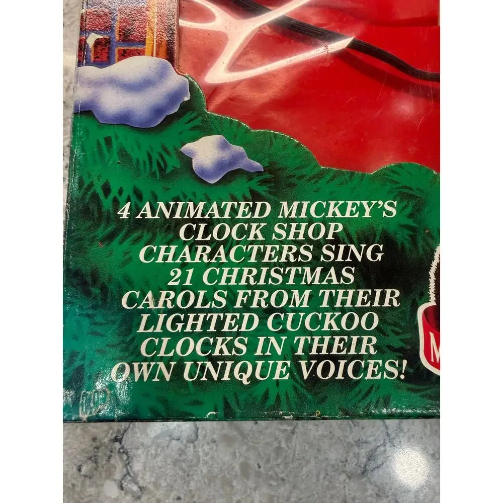 1993 Mr. Christmas Disney Mickey Mouse Clock Shop Animated Musical Display JL - Picture 5 of 7